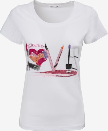 Influencer Shirt 'Love' in White: front