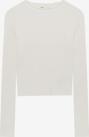 Pull-over Pull&Bear en blanc : devant