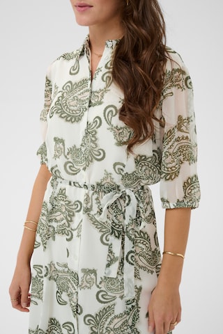 Cream Jurk in Groen