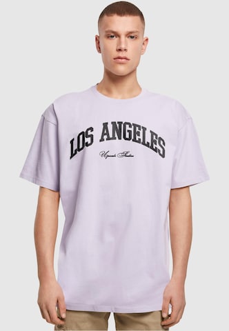 T-Shirt 'L.A. College' MT Upscale en violet : devant