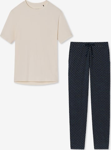 SCHIESSER Pajama 'Cotton' in White: front