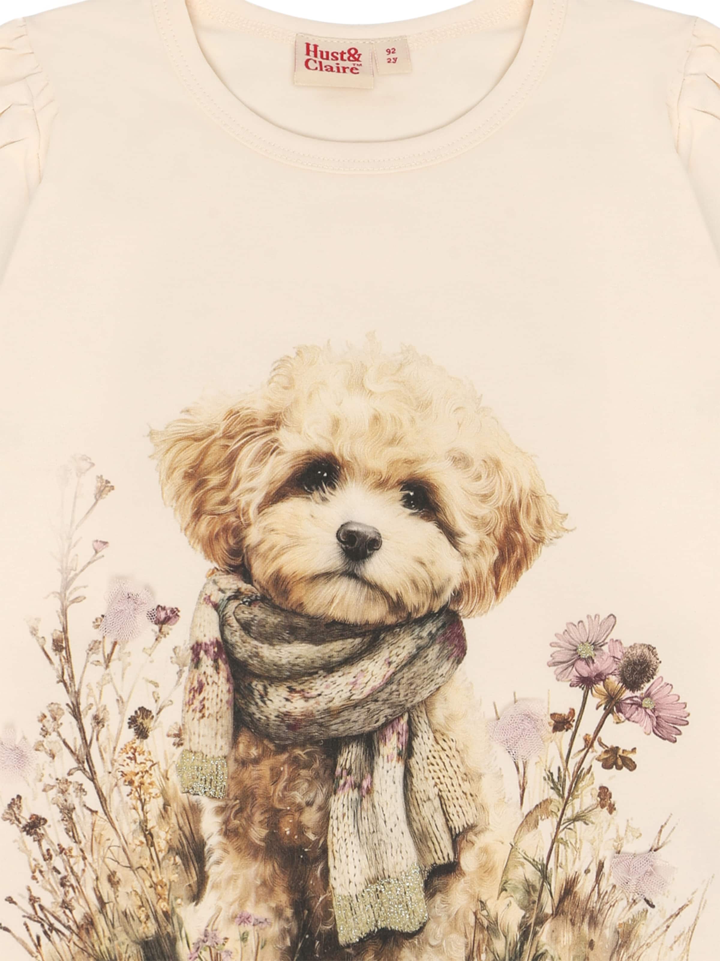 Tricou 'Alma Dog' de la Hust & Claire pe alb