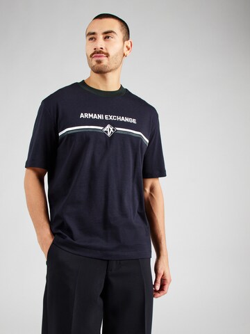ARMANI EXCHANGE - Camisa em azul: frente
