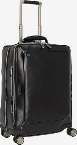 Piquadro Cart 'Blue Square' in Black: front