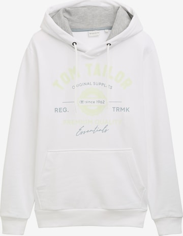 Sweat-shirt TOM TAILOR en blanc : devant