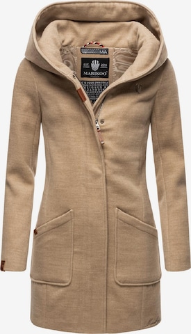 MARIKOO Between-Seasons Coat 'Maikoo' in Beige: front