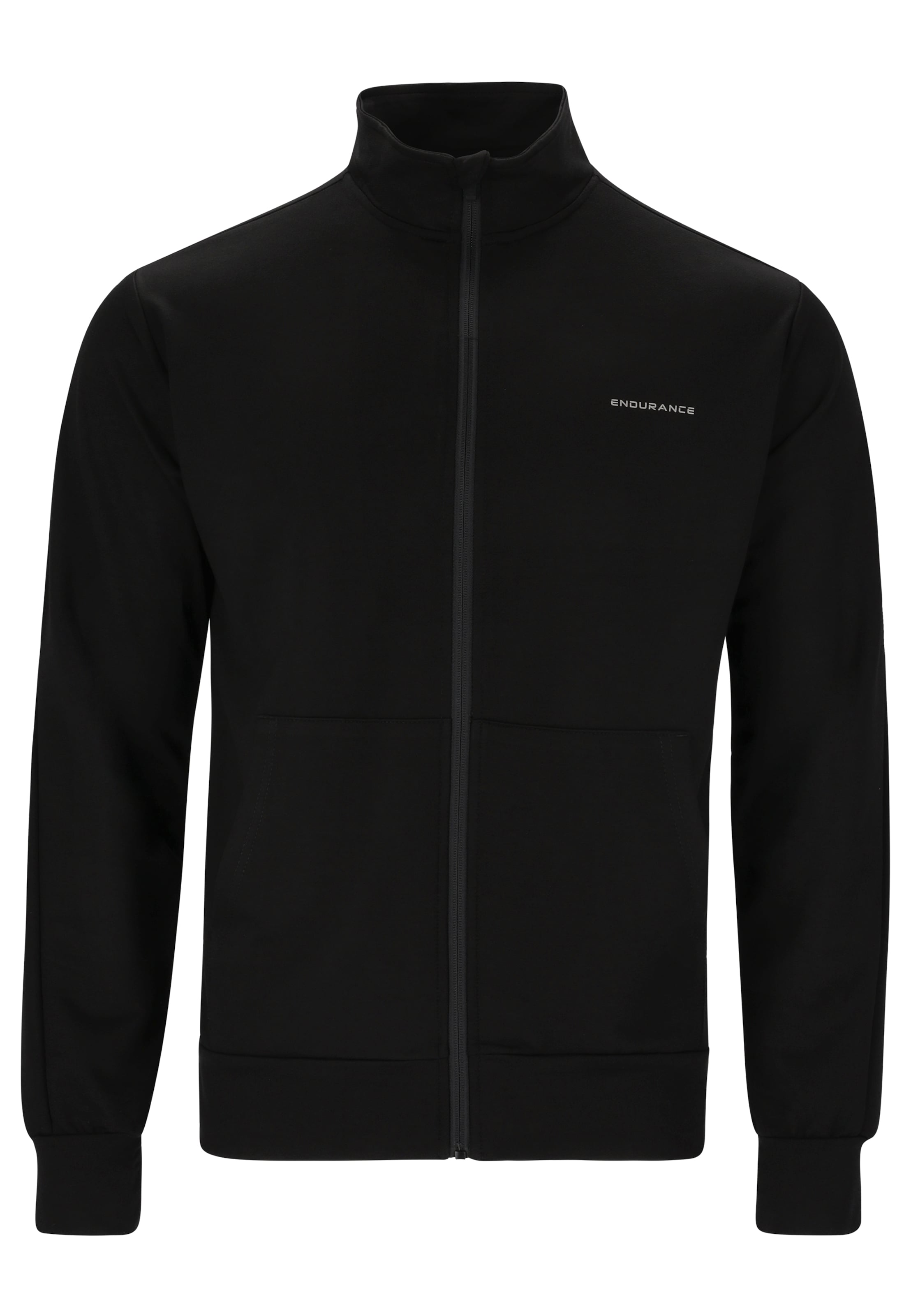 ENDURANCE Sports sweat jacket 'Loweer' in Black: front