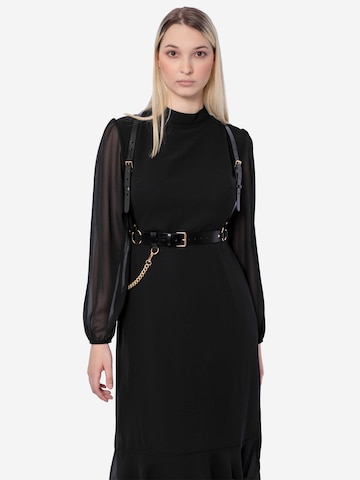 Haute Cuir Gürtel 'Chained Harness'‌‌‌ in Schwarz: Vorderseite