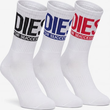 DIESEL Krojové ponožky 'SKM-RAY-3PACK-CUSHIONED' – bílá: přední strana