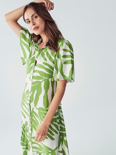 Willa Kleid 'Bea' in kiwi / weiß, Produktansicht