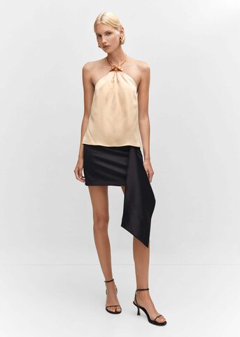 MANGO Top 'Flor' in Beige