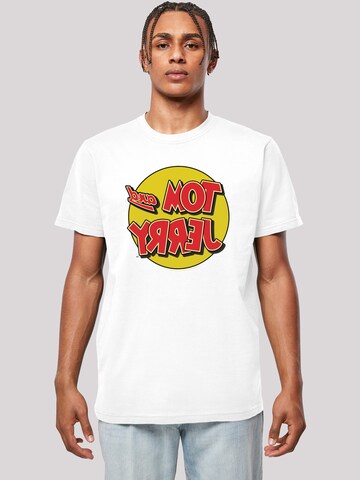 T-Shirt 'Tom und Jerry' F4NT4STIC en blanc : devant