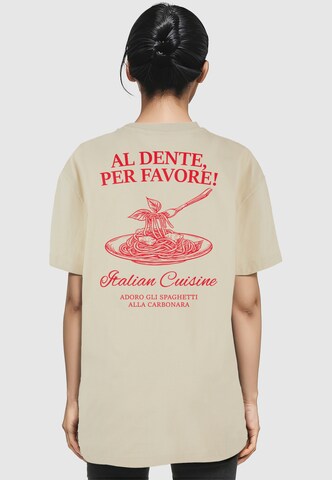 Merchcode Shirt 'Al Dente Per Favore' in Beige: Vorderseite