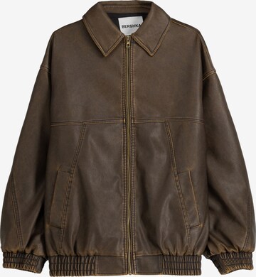 Bershka Between-season jacket in Brown: front