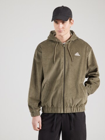 ADIDAS ORIGINALS Sweat jacket in Brown: front