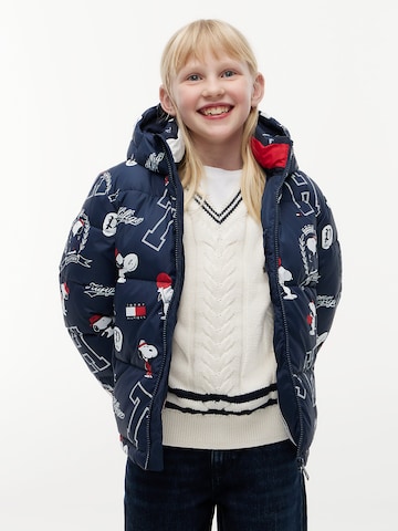 TOMMY HILFIGER Winter jacket 'PEANUTS' in Blue: front