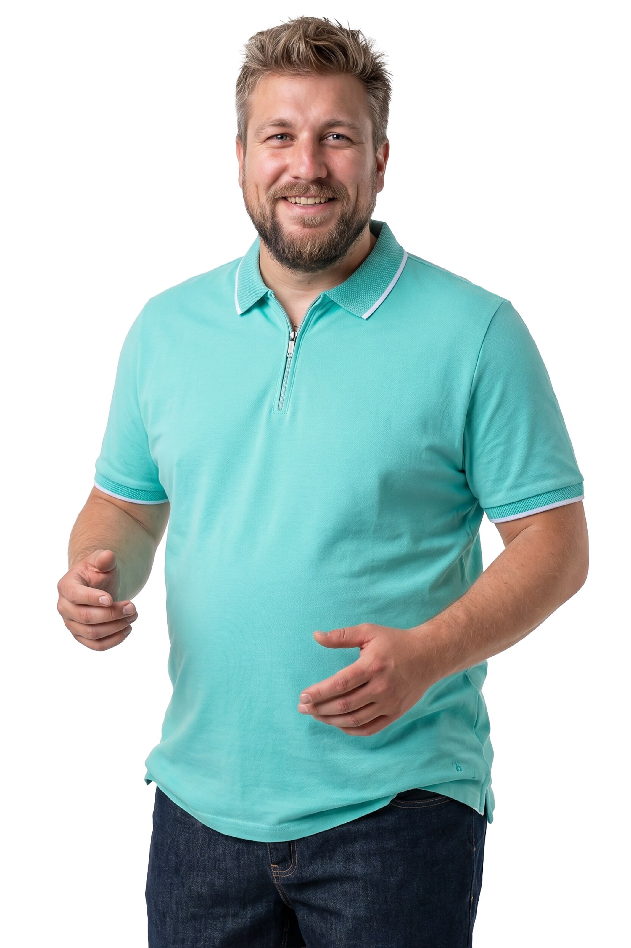 Men Plus Shirt in Grün: Vorderseite