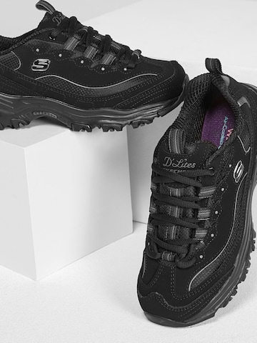 SKECHERS Sportschoen 'D'Lites Biggest Fan' in Zwart