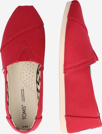Chaussure basse 'ALPARGATA' TOMS en rouge
