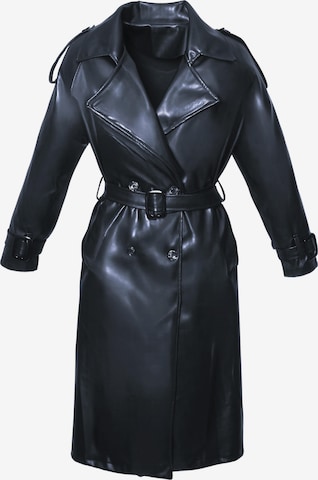 Manteau mi-saison Be Noble en noir : devant