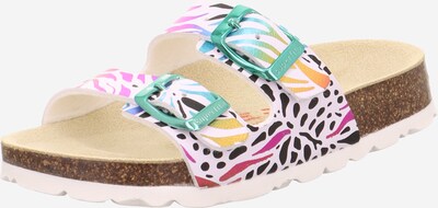 SUPERFIT Sandalen in de kleur Azuur / Pink / Zwart / Wit, Productweergave