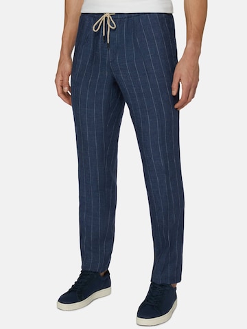 Regular Pantalon à pince Boggi Milano en bleu : devant