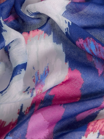 Écharpe love & roses en bleu