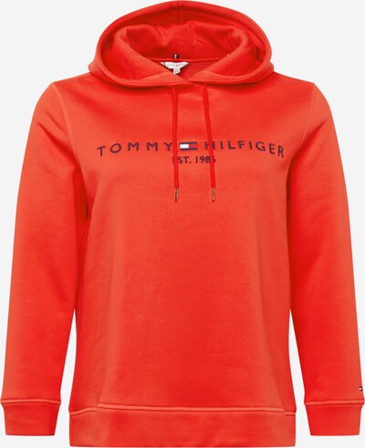 Bluză de molton Tommy Hilfiger Curve pe bleumarin / roșu deschis / alb, Vizualizare produs