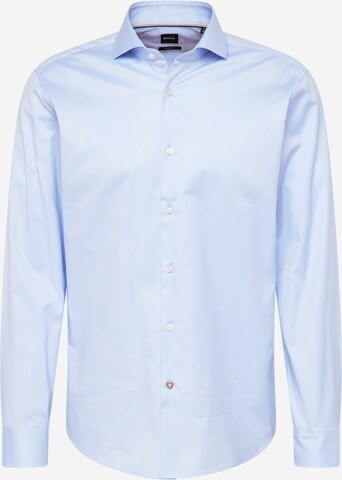 Coupe regular Chemise 'H-JOE' BOSS en bleu : devant