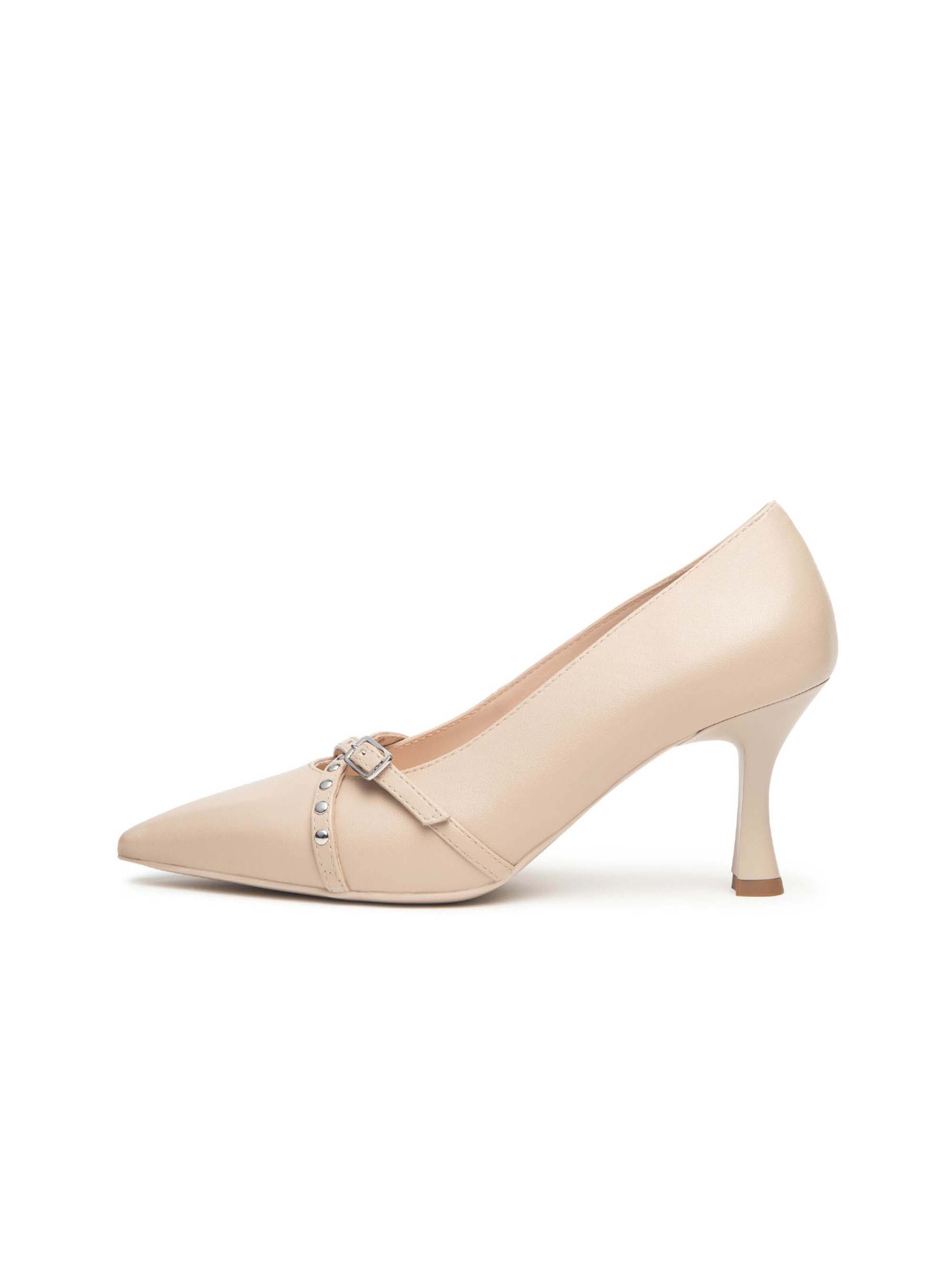 Escarpins 'Pandora' Nero Giardini en beige : devant