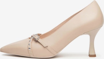 Escarpins 'Pandora' Nero Giardini en beige : devant