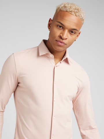 HUGOSlim Fit Košulja 'Kenno' - roza boja