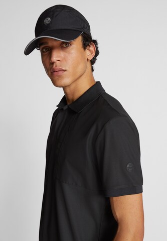 North Sails Piqué-Poloshirt in Schwarz