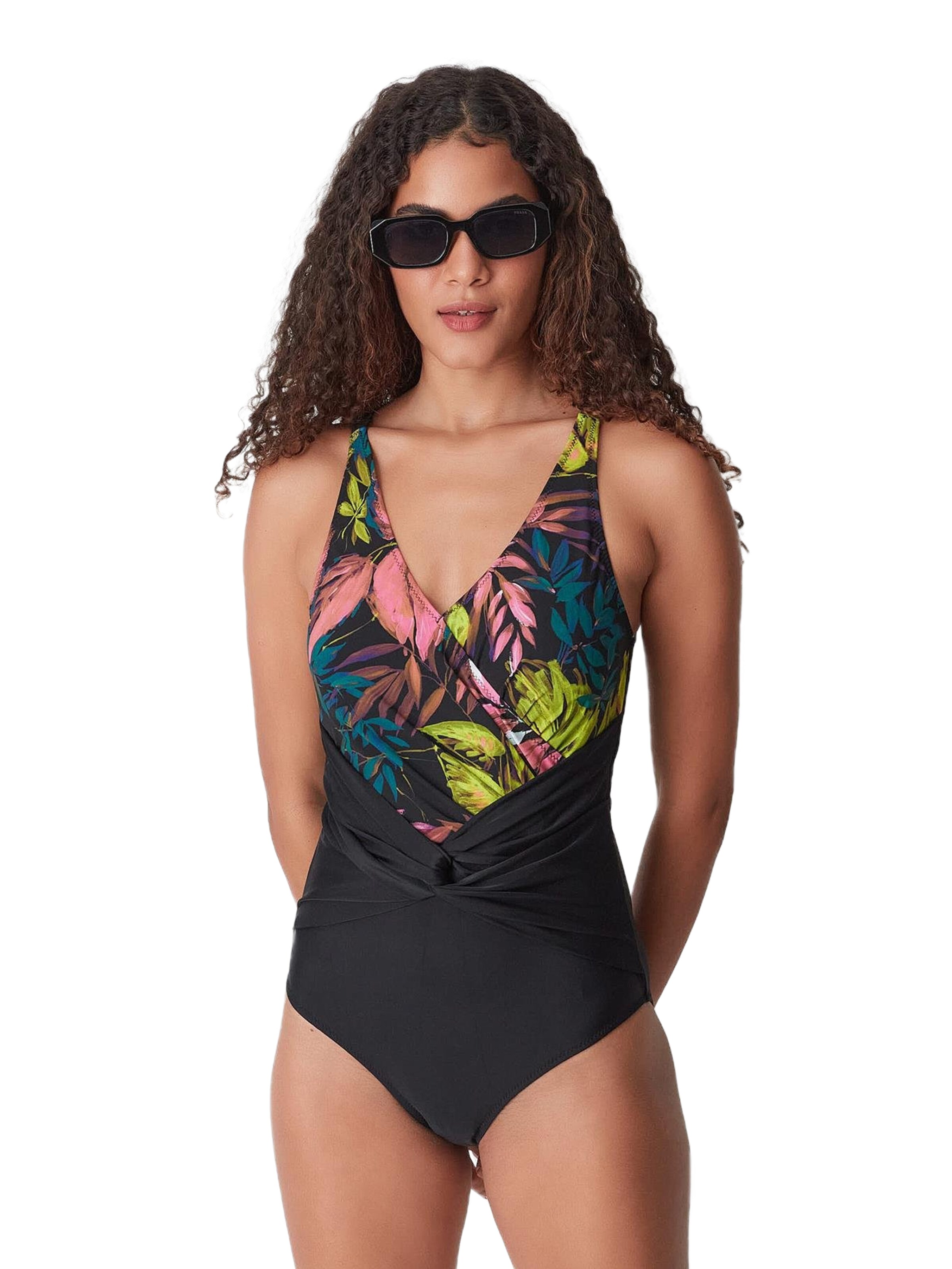 C&City Triangle Swimsuit in Black: front