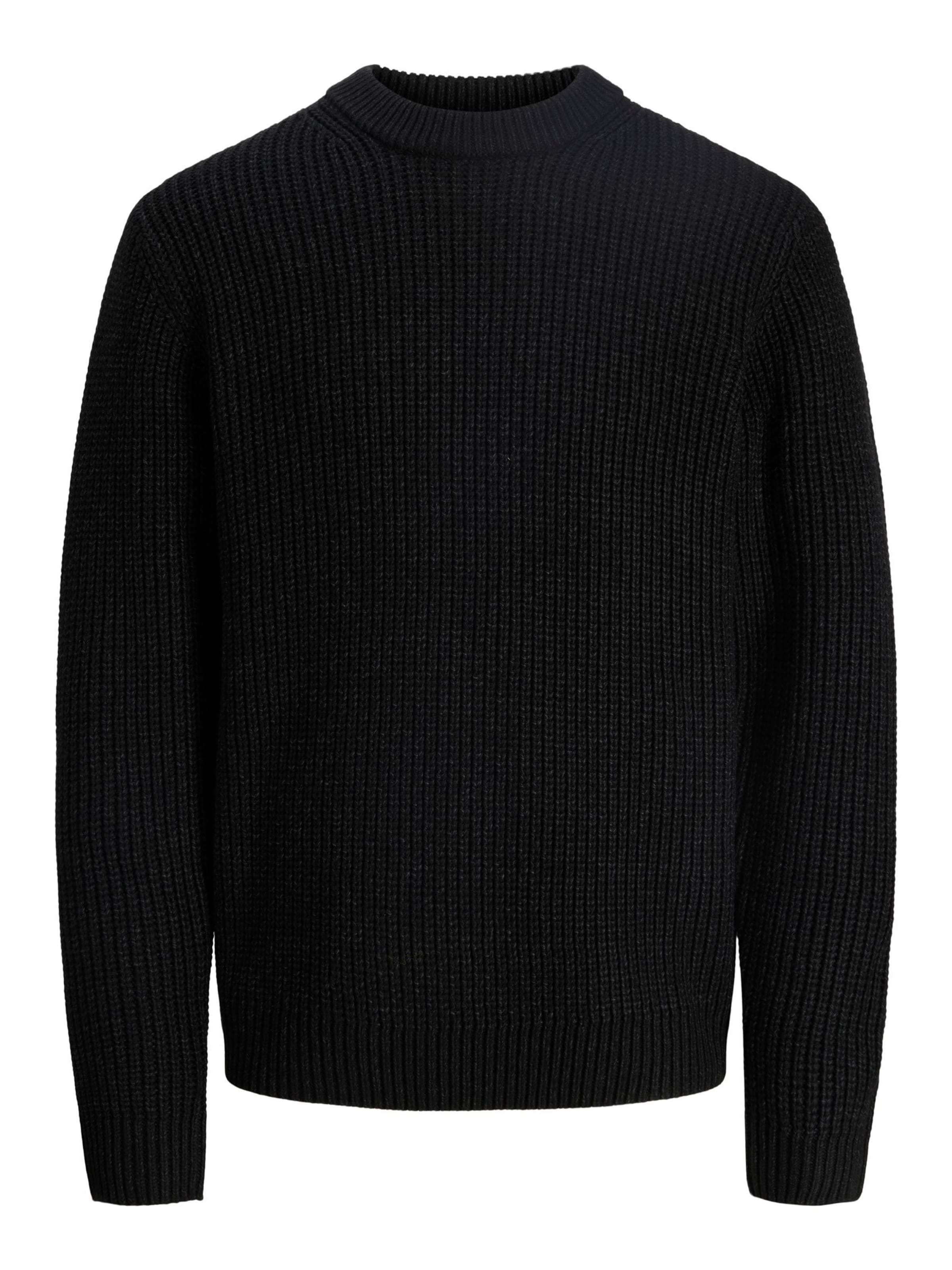 JACK & JONES Sweater in Black: front