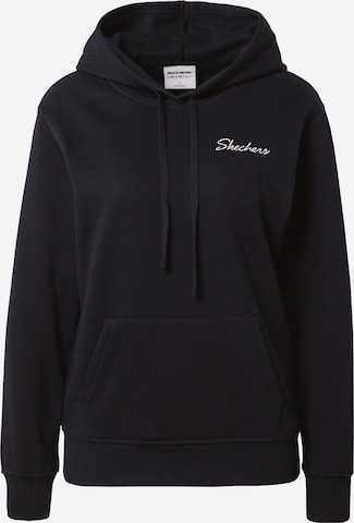 SKECHERS Athletic Sweatshirt in Black: front