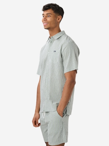Coupe regular Chemise 'Seersucker' Seaside en vert