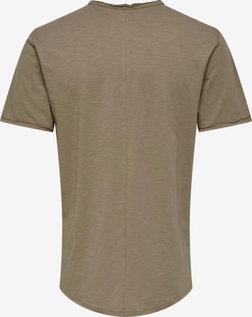Only & Sons T-shirt 'BENNE' i brun