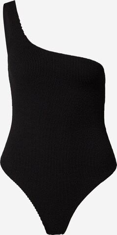 Misspap Bustier Badeanzug in Schwarz: predná strana