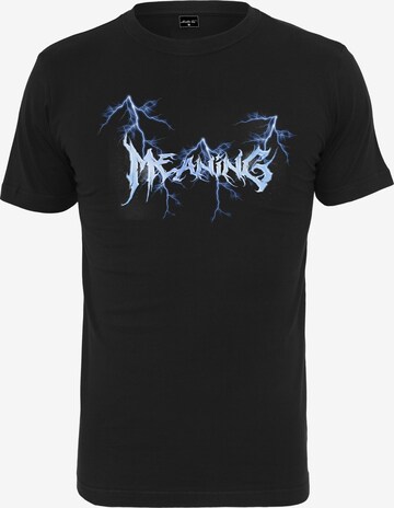 MT Men Shirt 'Meaning' in Zwart: voorkant