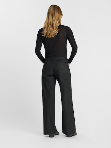 Wide Leg Jean Le Temps Des Cerises en noir : derrière