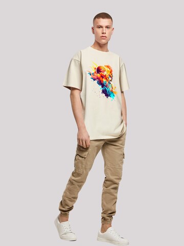 F4NT4STIC Shirt 'Basketball Sports Collection - Abstract player' in Beige