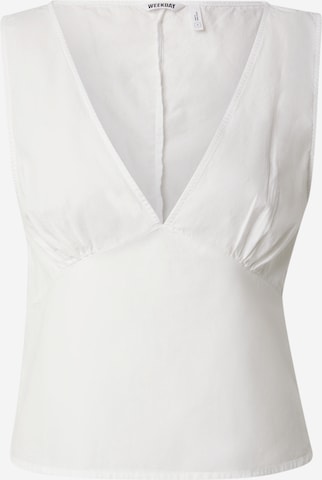 WEEKDAY Toppi 'Vicki' värissä valkoinen: etupuoli