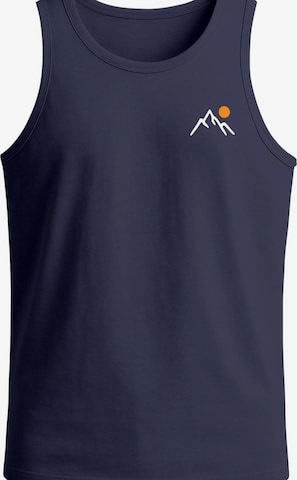 Neverless Shirt 'Mountain Sun' in Blue: front