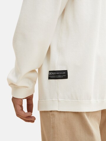 TOM TAILOR DENIM Pullover in Weiß