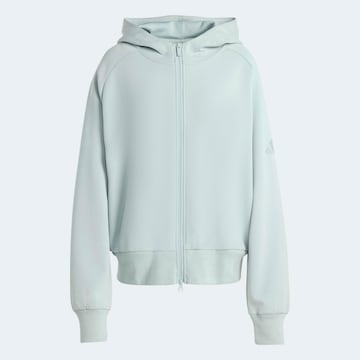 ADIDAS SPORTSWEAR Athletic Zip-Up Hoodie in Green