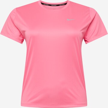 T-shirt fonctionnel 'Miler' Nike Sportswear en rose : devant