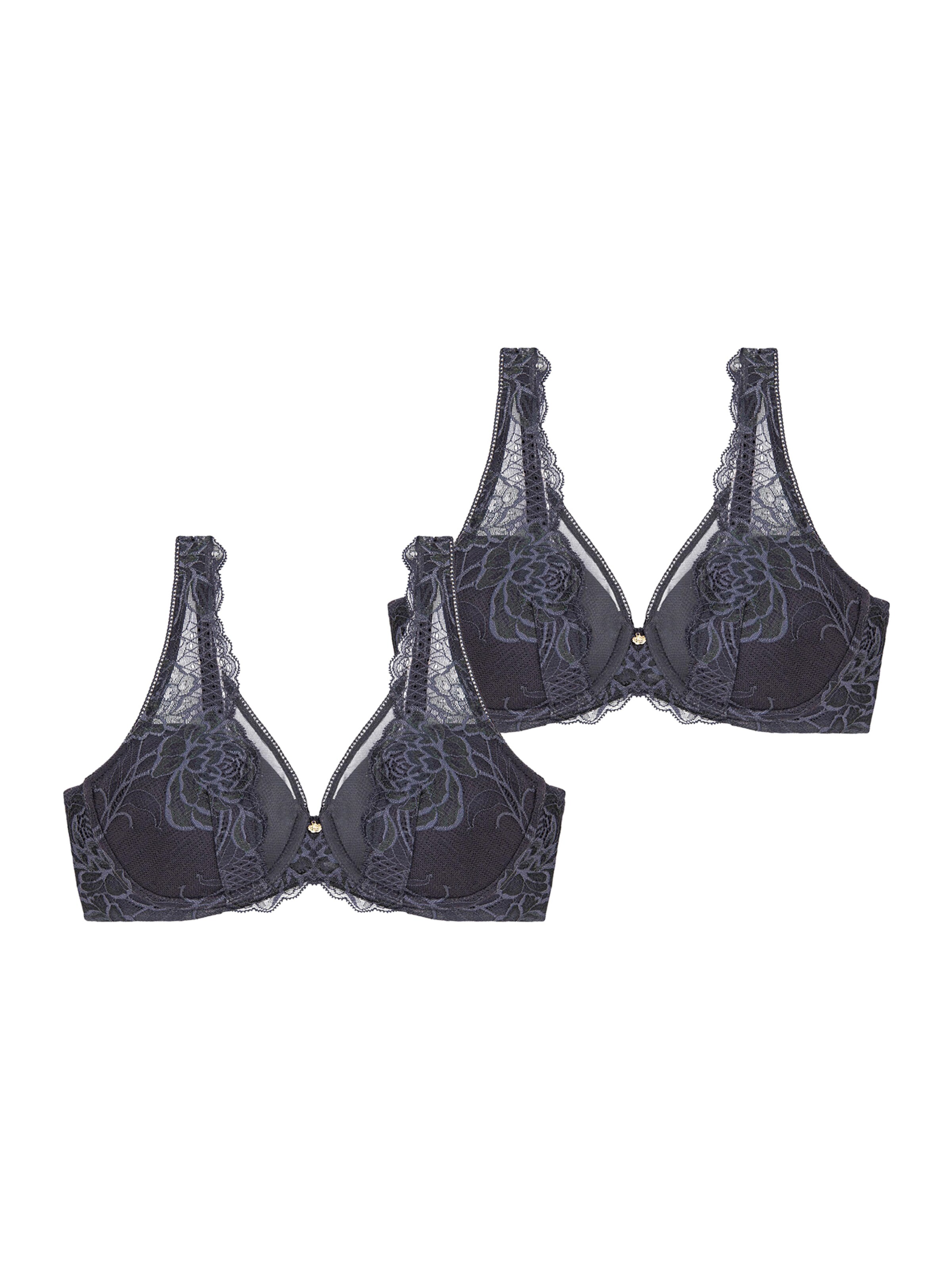 Soutien-gorge ' Wild Peony Florale ' TRIUMPH en gris : devant