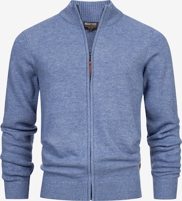 INDICODE JEANS Knit cardigan 'Margous' in Blue: front