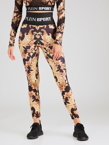 Plein Sport Regular Leggings in Zwart: voorkant